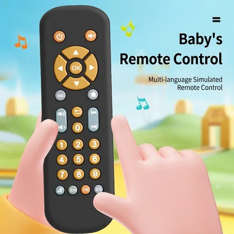 Giocattolo Telecomando Per Neonati Simulazione Musicale Luminoso Educazione Precoce Multilingue Per Bambini Senza BPA ABS