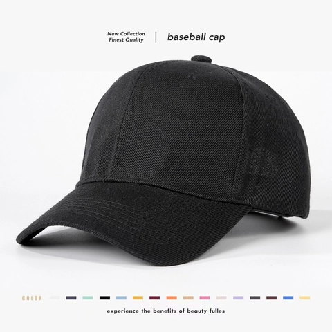 Classic Plain Baseball Cap Cotton Twill Adjustable Solid Color Outdoor Sun Protection Sport Hat Unisex Casual