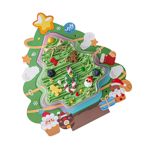Kit Decorazione Torta Natale Biscotto Omino Zenzero Zuccherini Commestibili Topper Glassaggio Imballaggio Plastica Dessert