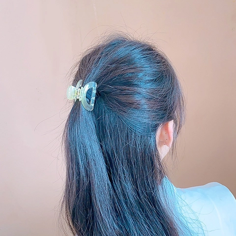 Piccole Mollette a Artiglio in Acrilico Colori Caramella Trasparenti Sfumate Mini Mollette Geometriche per Capelli Donna Ragazze Accessori