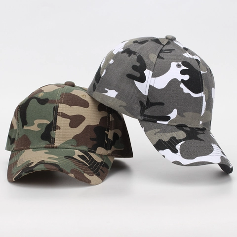 Casquette De Baseball Camouflage Coton Polyester Visière Courbée Réglable Tactique Sport Plein Air Unisexe