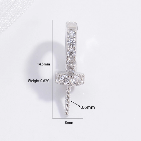Gancio Per Ciondolo In Argento Sterling 925 Connettore Universale Per Creazione Gioielli Fai Da Te Con Zirconi E Pin Perla Artificial