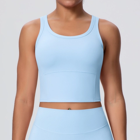 Sport BH Damen Gepaolstert Yoga Tanktop Ärmellos Schnelltrocknend Racerback Fitness Workout Slim Fit Gym Kleidung