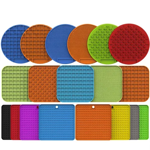 Silicone Pet Lick Mat For Dogs And Cats With Suction Cups Slow Feeder Pad For Anxiety Relief And Healthy Eating