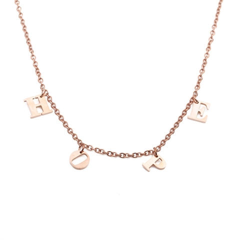 Collana Con Pendente Lettera Hope In Acciaio Inossidabile Gioielli Minimalisti Catena A O Alfabeto Per Donne Ragazze