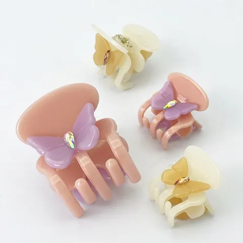 Pince À Cheveux Papillon Acétate Strass Style Doux Ins Accessoires De Coiffure Pour Femmes Filles
