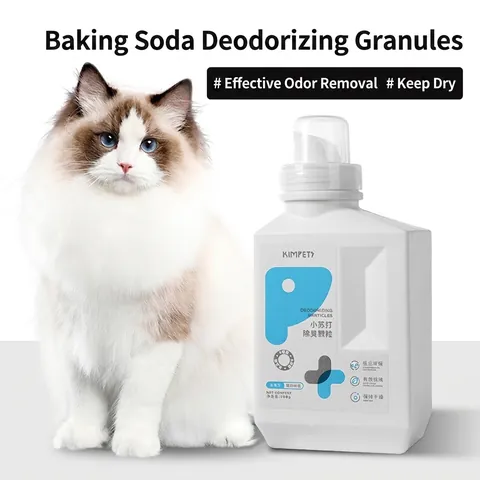 KIMPETS 500g Cat Litter Deodorizer Granules Sodium Bicarbonate Odor Eliminator Additive Keep Dry For Pet Litter Box