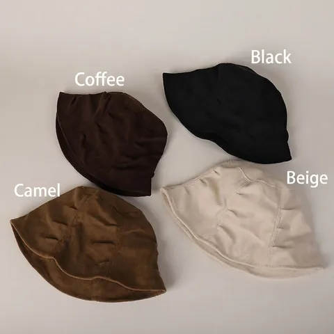 Cordhut Plissee Fischerhut Damen Große Krempe Verstellbar Faltbar Sonnenschutz Koreanischer Stil Lässig Vintage