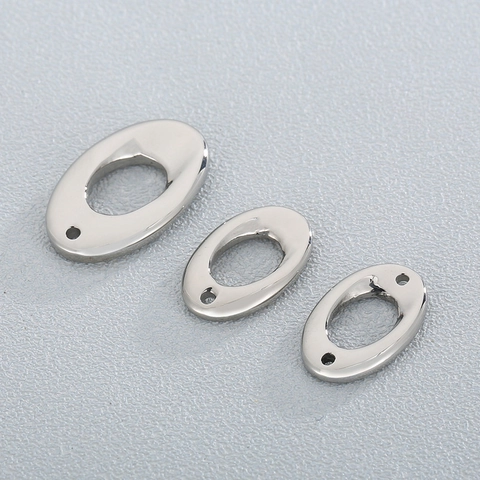 Roestvrijstalen Ovalen Holle Sieraden Connector DIY Hanger Minimalistische Mode Accessoire Voor Het Maken Van Armbanden