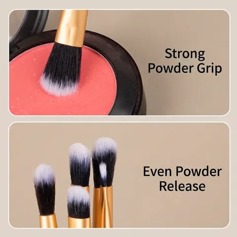 Professional Makeup Brushes Wood Handle Synthetic Fiber For Eye Shadow Eyebrow Eyelash Double Ended Portable Tool