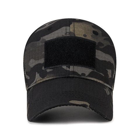 Tactische Honkbalpet Camouflage Katoen Ripstop Verstelbare Outdoor Trainingshoed Met Klittenband Patch Gebied
