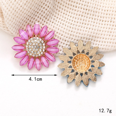 Ciondoli Per Gioielli Fai Da Te Fiore Strass Lega Resina Girasoli Per Decorazione Cover Telefono Accessori Artigianato