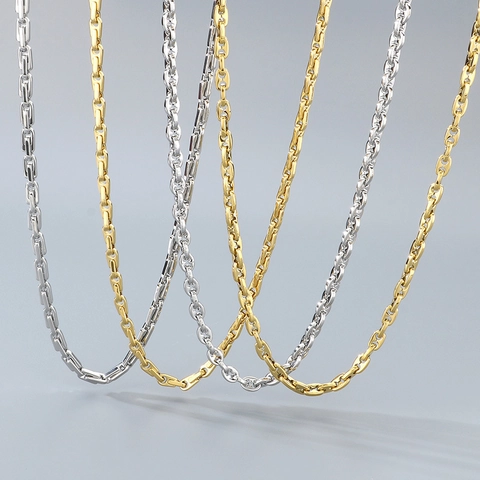 Stainless Steel Chain Necklace Anchor Mariner Link Punk Hip Hop Minimalist Jewelry For Men Women