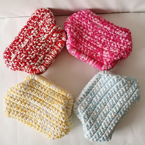 Handmade Crochet Cloud Clutch Bag Polyester Fabric Yarn Woven Shell Pouch Women Daily Casual Soft Multi Color Novelty