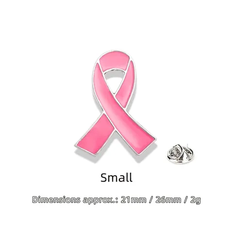 Broche De Cinta De Concientización Esmalte Aleación Prevención Cáncer De Mama Insignia De Caridad Pin Para Ropa Bolsos Sombreros