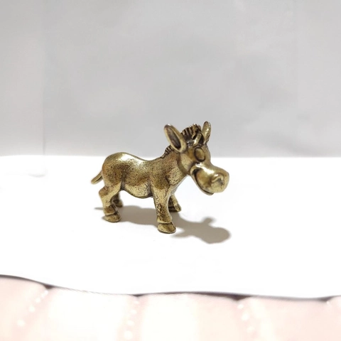Statuette Animali Metallo Ottone Retro Asino Cavallo Mucca Ornamenti Scrivania Creativi Piccola Decorazione Casa Micro Paesaggio
