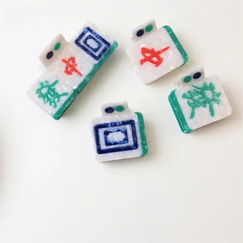 Κλάμερ Μαλλιών Mahjong Οξική Κυτταρίνη Υφή Μαρμάρου Σχεδιασμός Niche Κλιπ Καρχαρίας Δημιουργικό Αξεσουάρ Μαλλιών Για Γυναίκες