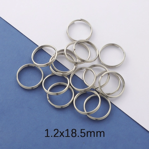 Edelstahl Doppelring Spaltringe Polierte Schlüsselringe Verbinder Für Schmuckherstellung DIY Handwerk Zubehör