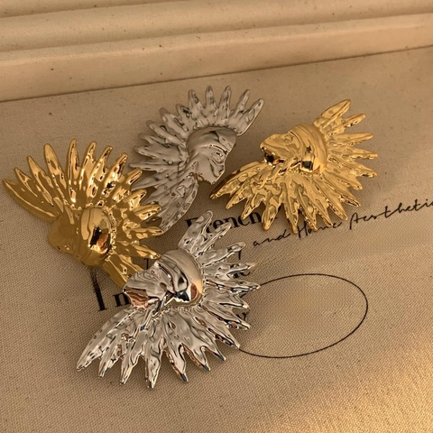 Native American Indian Chief Silhouette Stud Earrings Stainless Steel Retro Ethnic Feather Headdress Jewelry For Women