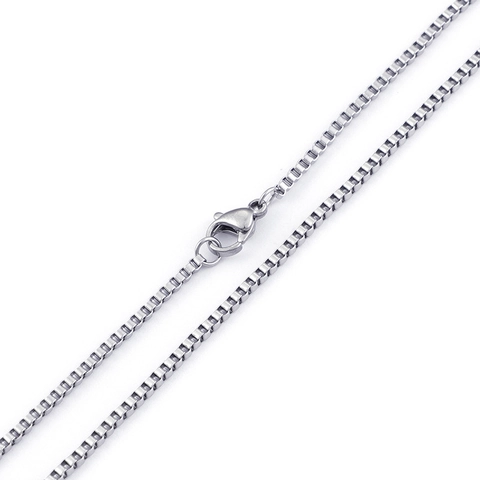 Collana da Uomo in Acciaio Inossidabile Catena Box in Acciaio al Titanio Catena Veneziana per Uomo Accessori per Gioielli Fai da Te Oro Argento Nero