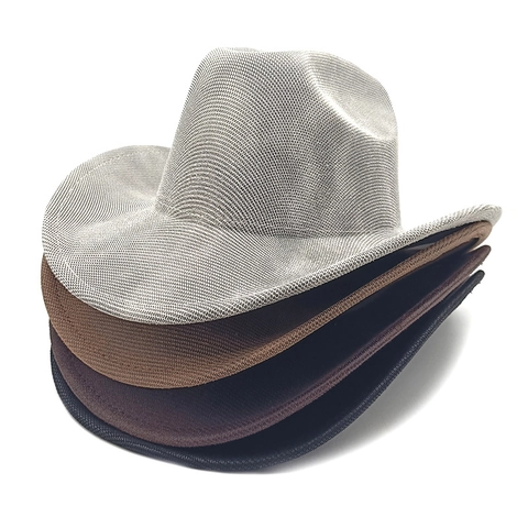 Cappello Da Cowboy Occidentale In Mesh Di Poliestere Traspirante Protezione Solare Outdoor Stile Retrò Per Uomini Donne