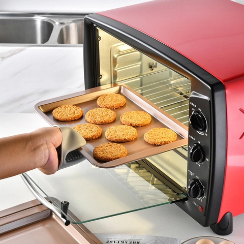 Non-stick Stainless Steel Rectangular Baking Sheet For Cake Cookies Bread Champagne Gold Black Kitchen Oven Roasting Pan