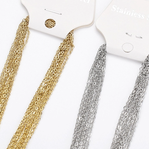 Collana Con Catena In O In Acciaio Inossidabile Per La Creazione Di Gioielli Fai Da Te Con Chiusura A Aragosta E Catena