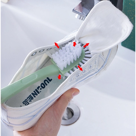 Spazzola Per Scarpe Multi Faccia Plastica Manico Lungo Spazzole Per Pulizia Per Lavanderia Casa Setole Dure Strumento