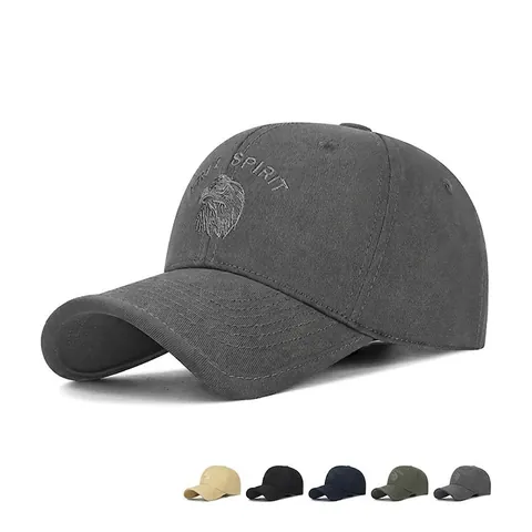 Berretto Da Baseball In Cotone Vintage Con Ricamo Aquila E Scritta Free Spirit Cappello Sportivo Regolabile Parasole