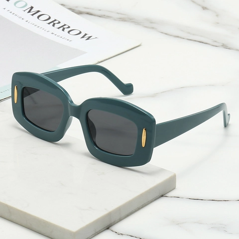 Retro Large Square Sunglasses PC Frame AC Lens Vintage Thick Frame UV400 Protection Fashion Unisex Eyewear