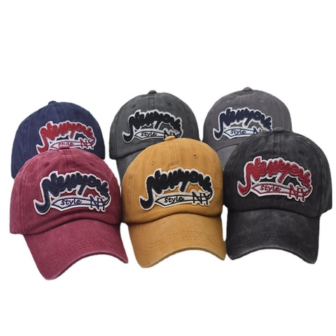 Vintage Gewaschene Baumwolle Baseballkappe Für Herren Damen Bestickt NY Logo Distressed Retro Outdoor Verstellbar