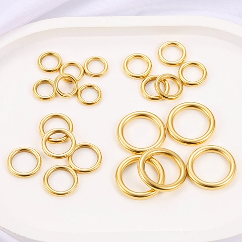 Seamless Jump Rings Stainless Steel Polished Gold Plated Connector O-Rings For DIY Jewelry Making Findings Accessories