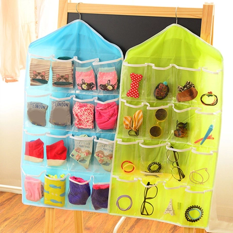 Borsa Portaoggetti Da Appendere Trasparente Organizzatore Per Armadio Per Intimo Calze Accessori Casa Guardaroba