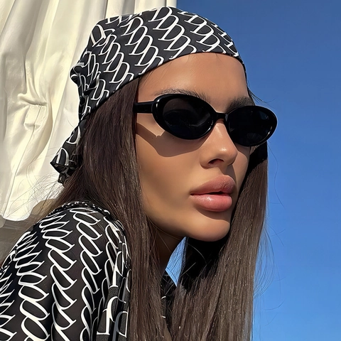 Gafas De Sol Ovaladas Vintage Retro Y2K Moda Protección UV400 Montura PC Para Mujeres Hombres Unisex