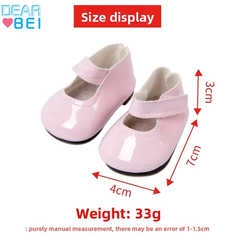 American Girl Puppenschuhe BJD Puppenstiefel PU Leder Klassisch Mary Jane Stil Pailletten Cartoon Katze Ohr Spielzeug Zubehör