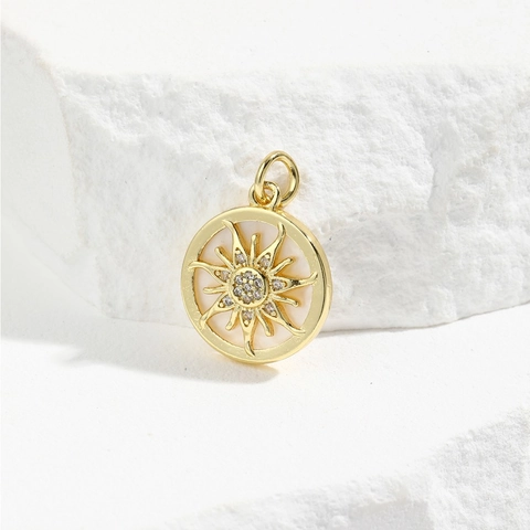 Copper Gold Plated Pendant For Women Rhinestone Artificial Pearl Shell Tree Of Life Angel Evil Eye Crown Star Moon DIY Jewelry Making Pendant