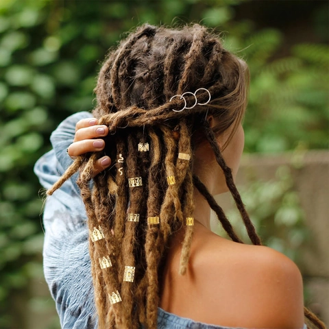 Accessori Per Capelli Dreadlock Anelli Per Trecce In Lega Di Metallo Ciondoli Stella Croce Foglia Conchiglia Ala Mano Di Hamsa