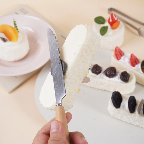 Simulation Cake Model PU Foam Slow Rebound Fruit Dessert Fridge Magnet For Home Kitchen Decor Photography Props Stress Relief