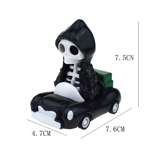 Halloween Pull Back Toy Cars ABS Plastic Skull Pumpkin Ghost Inertia Vehicles For Party Favors Holiday Gift Desktop Decor