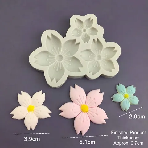 Kirschblüten Silikonform Für Fondant Schokolade Tortendeko Handgemachte Seife Wachs Kerzen Bastelwerkzeug