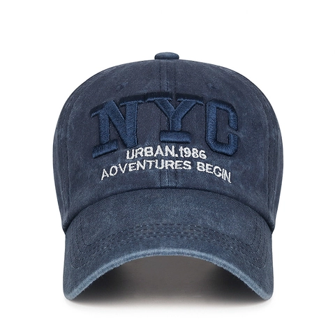 Casquette De Baseball En Coton Lavé Vintage Broderie NYC Ajustable Décontracté Chapeau De Soleil Style Streetwear Hommes Femmes