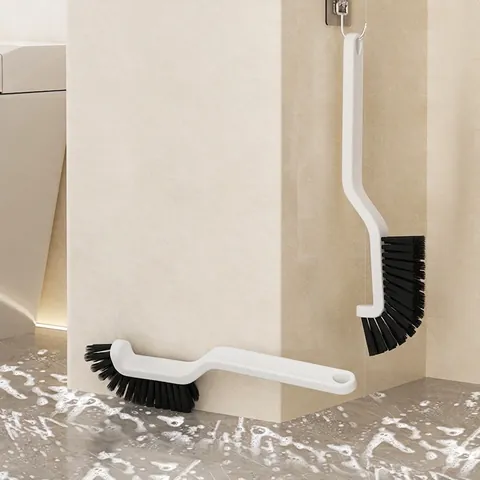 Spazzola Pulizia Fessure Plastica Manico Lungo Setole Rigide Forma L Curva Cucina Bagno Finestra Strumento Lavaggio