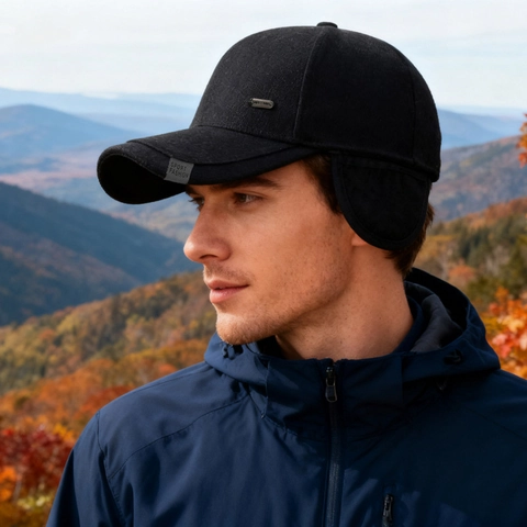 Gorra De Béisbol De Invierno Para Hombre Con Orejeras Forro Polar Cálido Resistente Al Viento Deporte Al Aire Libre