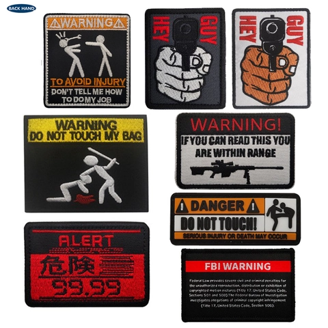 Taktischer Moral-Patch Besticktes Warnschild Klettverschluss Lustiges Humorvolles Etikett Für Kleidung Taschen Hüte Jacken