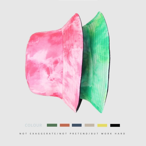 Καπέλο Bucket Tie Dye Διπλής Όψης Αντηλιακή Προστασία Αναδιπλούμενο Ψηφιακή Εκτύπωση Αναπνεύσιμο Unisex