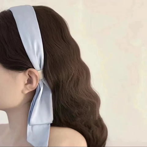 Französischer Stil Satin Band Stirnband Retro Süße Schleife Streamer Haarreif Elegant Vielseitig Haarschmuck Für Alltag Dating Damen