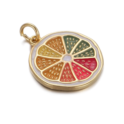 Evil Eye Anhänger Halskette Kupfer Regenbogen Herz Stern Mond Frucht Emaille Zirkon Modeschmuck Für Damen