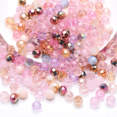 Faceted Crystal Glass Beads Soccer Shape Loose For DIY Jewelry Making Necklaces Phone Straps Multicolor