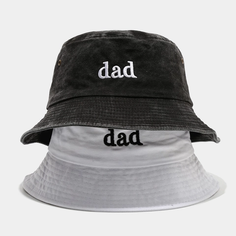 Bucket Hat Aus Waschbaumwolle Vintage Dad Stickerei Breite Krempe Sonnenschutz Casual Streetwear Für Herren Damen