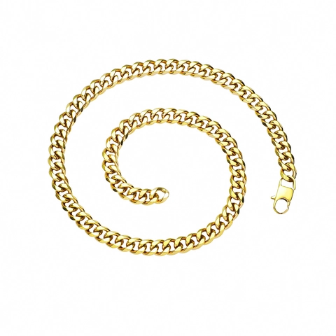 Hip Hop Minimalistische Titanium Staal Schakelsketting Halsketting Voor Heren Verguld Streetwear Punk Sieraden
